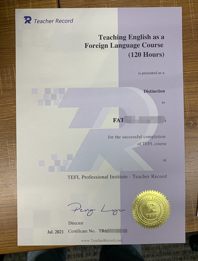 FAQ for TR TEFL Certificate Powered by MinDoc